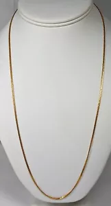 18K Gold Schlangenkette Halskette, 24" lang - Bild 1 von 6