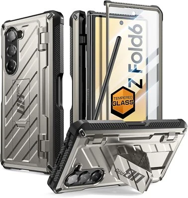 Funda protectora de pantalla 9H incorporada SUPCASE plegable con soporte para Galaxy ZFold 6 Foto 1 de 4