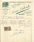 Bordeaux (33) 2 Factures 1903. Louis Laborde.Malles & articles de Voyages.