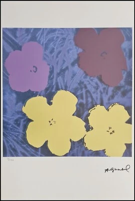 ANDY WARHOL * Flowers * signed lithograph * Kunstdruck * limited # 16/100 - Bild 1 von 4