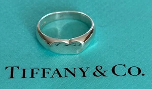 Tiffany & Co. Elsa Peretti Heart Signet Ring Sterling Silver 925 Size 6 US - Picture 1 of 6