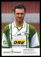Andree Wiedener autograph card Werder Bremen 1996-97 + A 100947 D