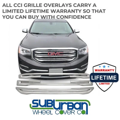 Se adapta a GMC Acadia SL / SLE # GI/149 2017-2019 Inserto de rejilla de plástico cromado NUEVO Foto 1 de 4