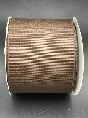 3" x 20yd Brown Schiff Grosgrain Ribbon Roll NEW - Image 1 of 3