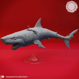 Undead Shark - 32/54mm Miniatur für Tabletop RPGs (DnD, D&D, Pathfinder) - Bild 1 von 5