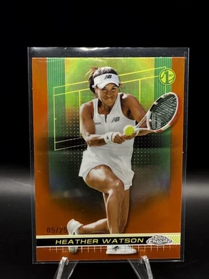 2024 Topps Chrome #194 Heather Watson Orange Refractor #/25 - Image 1 of 2