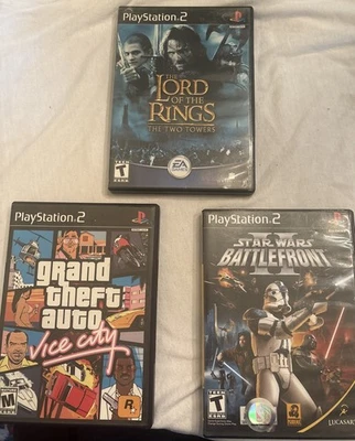 PS2 BL Bundle (Battlefront II, Vice City, Two Towers- Some w/ registration) - Image 1 of 4