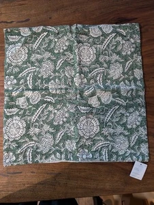 POTTERY BARN Cassia Floral Kissenbezug - 22x22" - Grün - Neu mit Etikett - Bild 1 von 3
