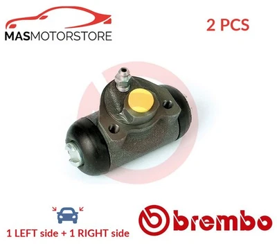 DRUM WHEEL BRAKE CYLINDER PAIR FRONT BREMBO A 12 735 2PCS P FOR FIAT 126 - Image 1 of 4