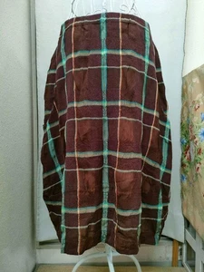 Issey Miyake Brown Heart Check Skirt - Picture 1 of 7