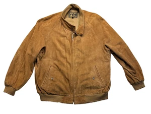 Vintage Wildleder Bomberjacke Patrick James Herren Large Leder Flieger Pilot - Bild 1 von 4