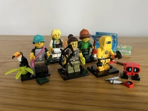 LEGO Minifigures Collection Lot Of 5 (Series 11 12 22) Pretzel, Tracker, Robot - Picture 1 of 2