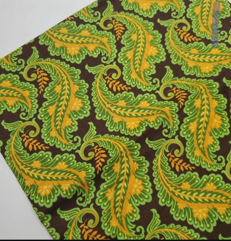 Tula Pink Fabric Nest Moda Feathers Floral Green RARE Quilt OOP FAT QUARTER  - Image 1 of 1