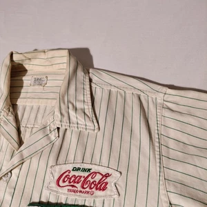 60’s Coca-Cola Lee Sanforized Uniform Shirt (RARE) VTG Sz 16-16 1/2 - Imperfect - Picture 1 of 24