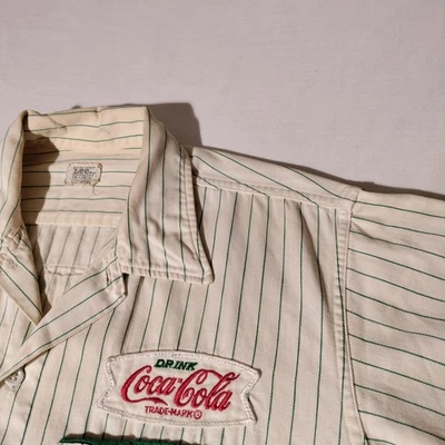 60’s Coca-Cola Lee Sanforized Uniform Shirt (RARE) VTG Sz 16-16 1/2 - Imperfect - Image 1 of 4