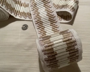 1/2 YD  KRAVET COUTURE Horizons Tape Modern Luxe 90% Linen Trim $61 Wholesale - Picture 1 of 24