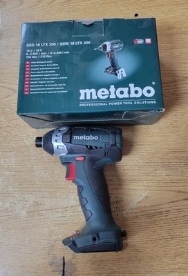Metabo SSD 18 LTX 200 (602196850), Hex Cordless Impact Driver - Image 1 of 2