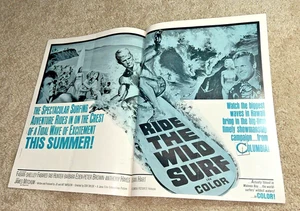 Jun 1964 MOTION PICTURE DAILY "RIDE THE WILD SURF" FABIAN / SHELLEY FABARES Ad - Picture 1 of 7