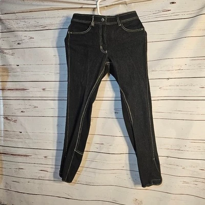 Pantalones de equitación Romph para montar a caballo Jodhpurs negro estilo denim talla 28 Foto 1 de 4