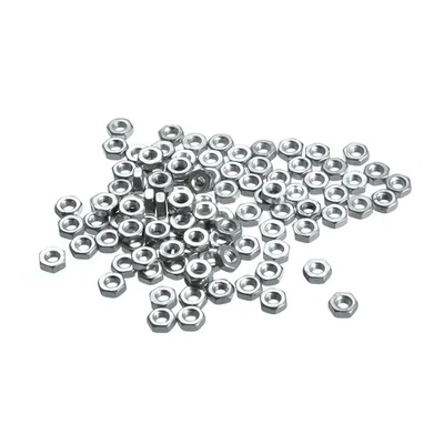 100St Sechskantmuttern M2x0,45mm Sechskantmutter mit metrisch Grobgewinde Silber - Bild 1 von 3