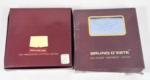 NOS BRUNO D’ESTE Egyptian Cotton Men’s Boxershorts 1960’s Size Medium Vintage 2 Pair - Bild 1 von 16
