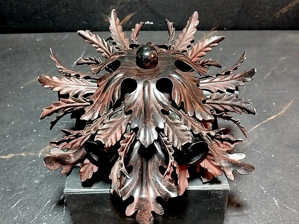 Plafonnier / Applique, By BANCI, MARRON / NOIR, 1970, Hollywood Regency, NEUF - Photo 1/4