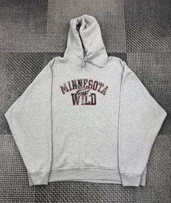 Sudadera con capucha gráfica de hockey salvaje de la NHL Minnesota talla XL Foto 1 de 4