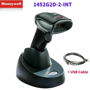 Honeywell Voyager 1452G2D-2-INT 1D Laser Wireless Barcode Scanner W/Base Cable - Afbeelding 1 van 3