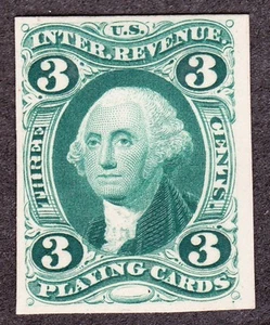 US R17P4 3c Playing Cards Revenue Card Proof VF SCV $100 (001) - Picture 1 of 2