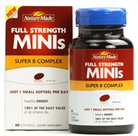 Nature Made Super B Complex Full Strength Mini Softgels - 60 Count