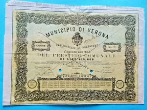 GG774-VERONA-MUNICIPIO Préstamo Municipal 1868 - Imagen 1 de 1