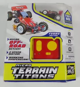 TOMY TAMIYA MICRO TERRAIN TITANS SPIN MASTER RED BUGGY RADIO CONTROL RC CAR 2007 - Picture 1 of 7