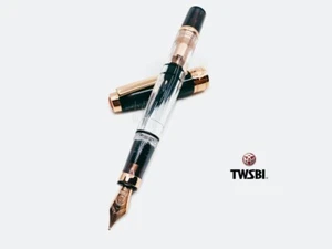 TWSBI Diamond 580 Black Rose Gold Clear Fountain Pen - Picture 1 of 1