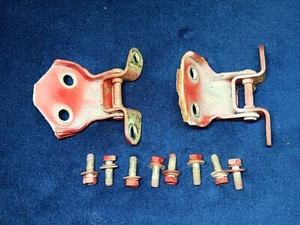 89-95 Toyota Pickup Truck Door Hinge Passenger Right Set Burgundy W 8 Bolts OEM - Picture 1 of 5