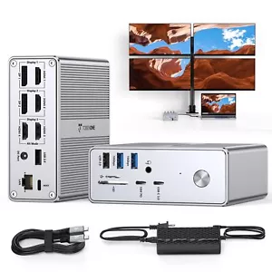 TobenONE Docking Station Quad Monitor con 4 HDMI, 18-in-1 DisplayLink - Foto 1 di 9