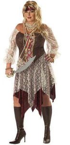 ADULT WOMAN'S PLUS SIZED PIRATE / RENAISSANCE (SOUTH SEAS SIREN) COSTUME DRESS - Picture 1 of 1