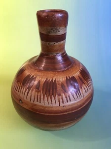 Primitive Tlaquepaque Tonala Mexico Burnished Pottery Water Jug Jalisco - Picture 1 of 3