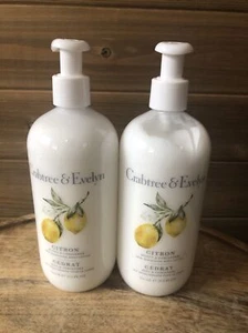 Crabtree & Evelyn Citron Honey/Coriander Skin Quenching Body Lotion 16.9oz x 2 - Picture 1 of 6