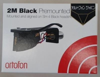 Ortofon 2M cartucho preto MM pré-montado headshell SH-4 gravador fonógrafo agulha - Imagem 1 de 4