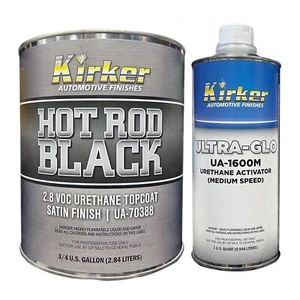 Kirker UA-70388 Hot Rod Black Satin 3/4 Gal w/ UA-1600M Med Activator Quart Kit
