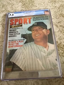 Sport magazine 1966 Mickey Mantle CGC 7.5 4th (tie) of 5 graded - Picture 1 of 2