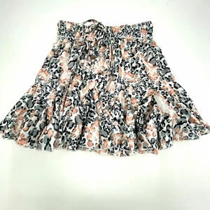 NWT Juniors Mini Skirt Pink Leopard Cheetah Animal Ruffled Flounce Medium - Picture 1 of 15