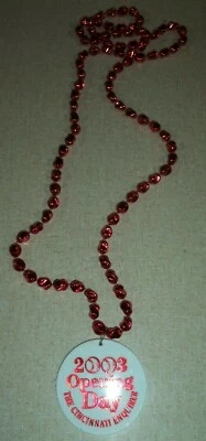 2003 Opening Day Cincinnati Reds Beads Necklace Cincinnati Reds - Image 1 of 2