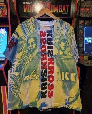 Vintage 1992 Kriss Kross AOP Rap Tee T Shirt XL - Image 1 of 4