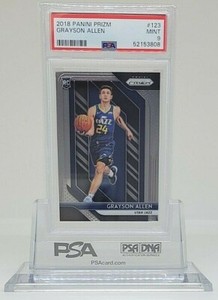 2018 PRIZM BASKETBALL GRAYSON ALLEN SP RC #123 PSA 9 MINT GRIZZLIES ROOKIE DUKE