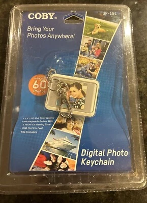 Coby Digital Photo Keychain DP-151 Holds 60 Photos 1.5” LCD Display NEW SEALED - Image 1 of 2