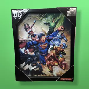 DC Comics Justice League Framed 3D Comic Walls Print NEW Superman Batman Flash - Picture 1 of 5