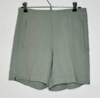 Tommy Bahama Mujer Pantalones Cortos de Seda Bolsillos Frontales Planos S Vacaciones Crucero Verano Salvia Foto 1 de 4