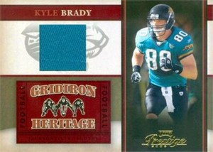 Kyle Brady jersey relic football card 2006 Playoff Prestige Gridiron #GH20