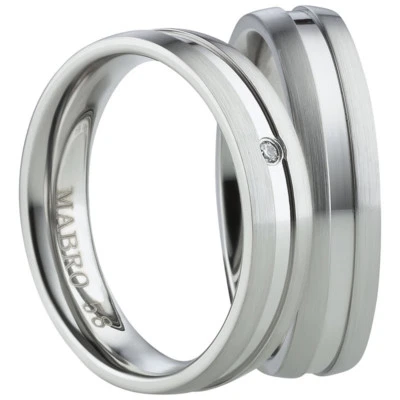 Ring Freundschaftsringe Partnerringe Verlobungsringe Edelstahl Silber mit Gravur - Bild 1 von 4